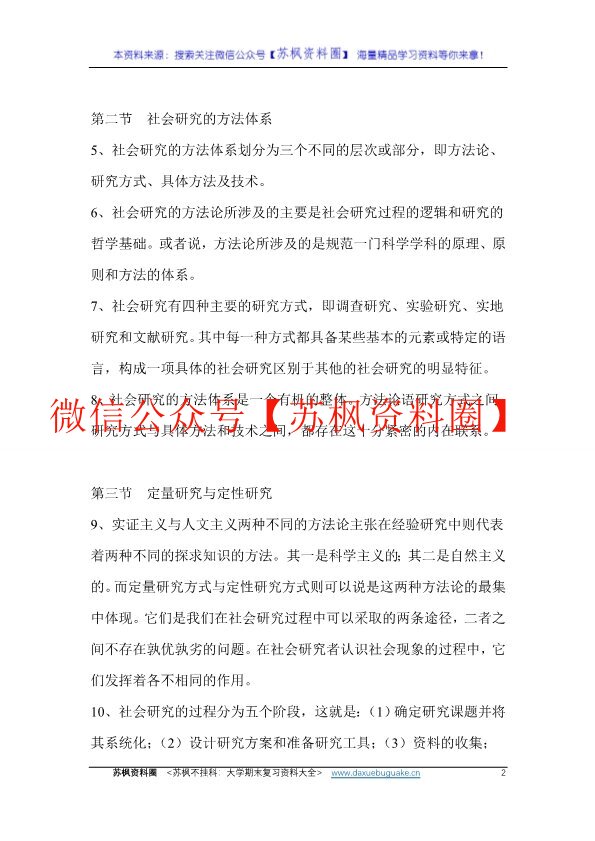 社会研究方法
